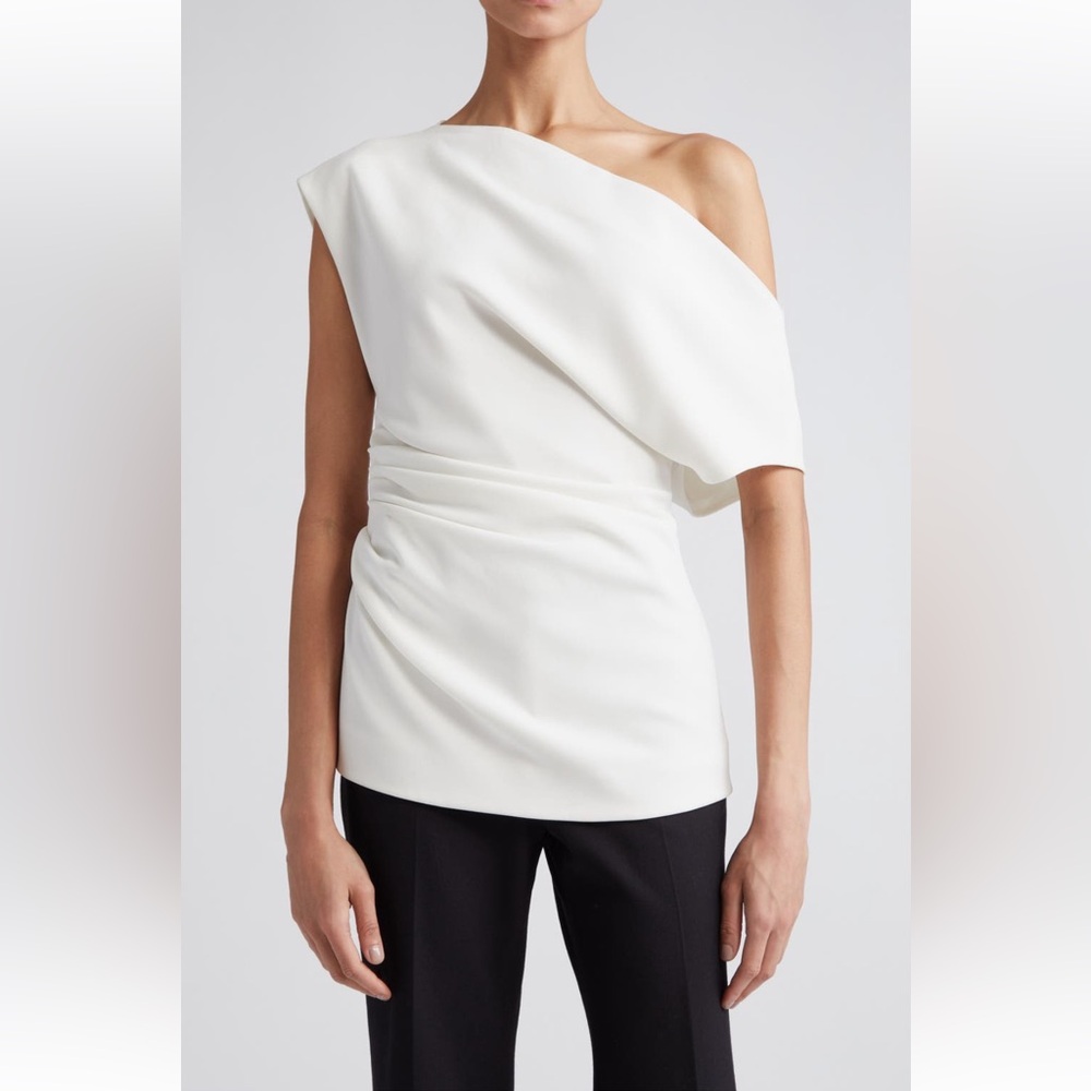 Proenza Schouler One-Shoulder Matte Crepe Top
